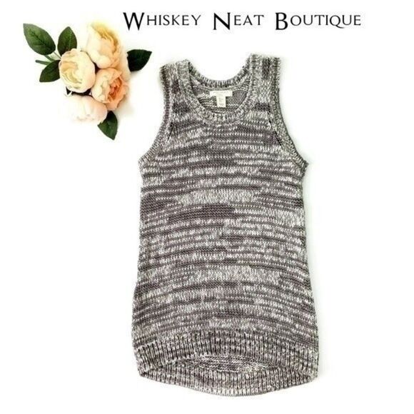 St. Tropez West Gray Sleeveless Boyfriend Sweater Small 6 0020 - Picture 1 of 4